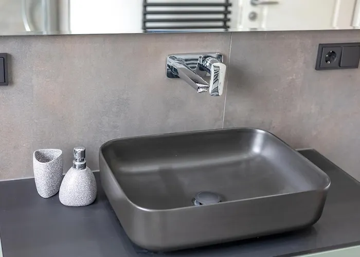 Sweethome - Dah02 - Luxus Pur Apartment, Kueche, Tv アパート ダッハウ